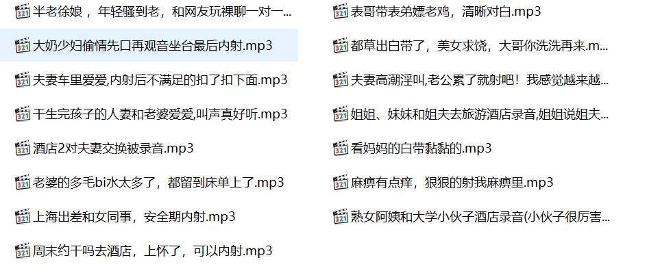 性爱录音、骚麦,叫床录音,淫词艳曲